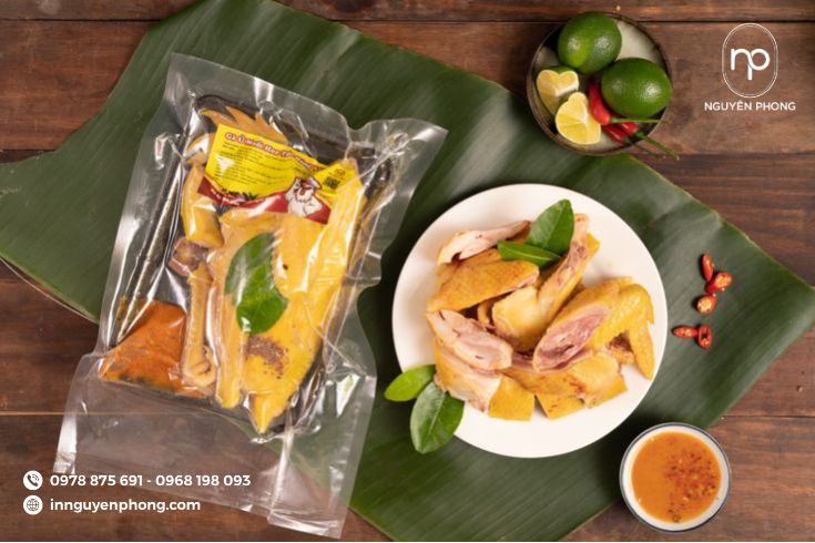 in tem gà ủ muối đẹp mắt
